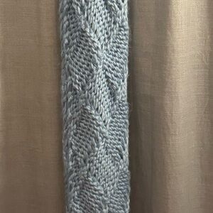 Elegant Blue Knit Scarf